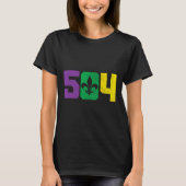 504 Area Code Pride Nola New Orleans Louisiana Mar T-Shirt (Vorderseite)
