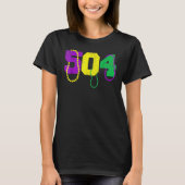 504 Beads Funny Mardi Gras New Orleans Carnival Fe T-Shirt (Vorderseite)