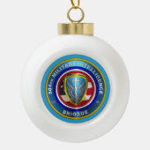 504. Brigade des Militärgeheimdienstes Keramik Kugel-Ornament (Vorderseite)