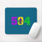 504 Fleur De Lis Mardi Design Mousepad (Mit Mouse)