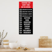 504 KING Replica Rollsign (CLRV) Poster (Küche)