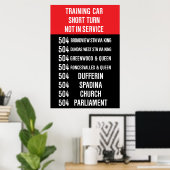 504 KING streetcar rollsign - CLRV/ALRV Poster (Heimbüro)