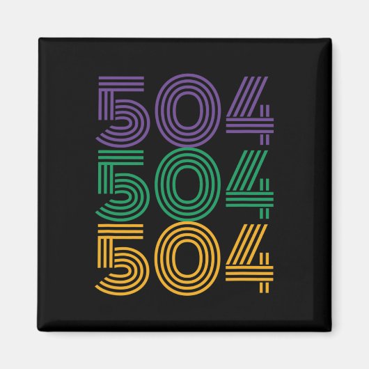 504 Mardi Gras 2025 Funny Carnival Kostüm Outfit Magnet (Vorne)