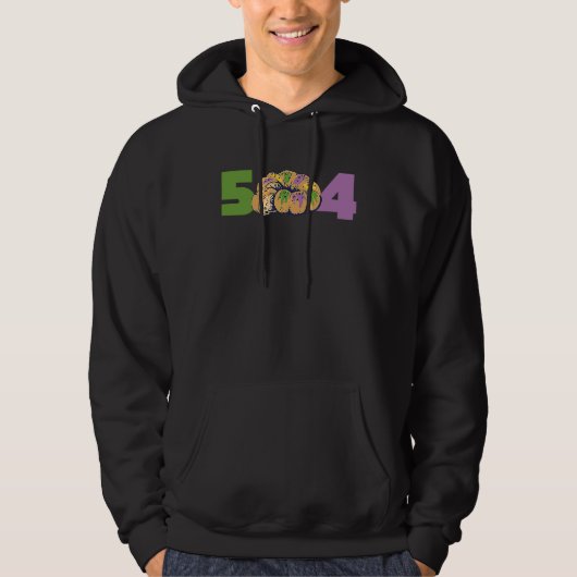 504 Mardi Gras King Cake New Orleans Parade Carniv Hoodie (Vorderseite)