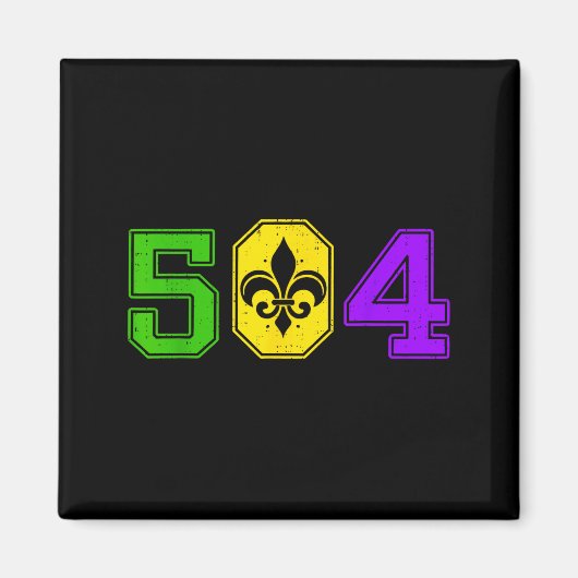 504 Mardi Gras New Orleans Louisiana Carnival Men Magnet (Vorne)