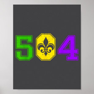 504 Mardi Gras New Orleans Louisiana Karneval Männ Poster
