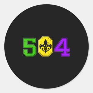504 Mardi Gras New Orleans Louisiana Karneval Männ Runder Aufkleber