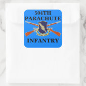 504. PARACHUTE-INFANTRIETISTICKER QUADRATISCHER AUFKLEBER (Tasche)