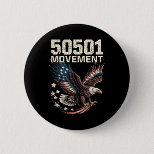 50501 Amerikanische Flagge im Fliegenadler mit Ste Button