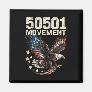 50501 Amerikanische Flagge im Fliegenadler mit Ste Magnet