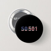 50501 Protest Subtil Trump widerstehen Button (Vorne & Hinten)