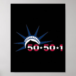 50501 Protestbewegung Freiheitsstatue gegen T Poster