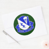 507. Infanteriebehandlung (Im Flugzeug) DUI Runder Aufkleber (Umschlag)