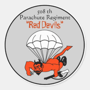 508. "Red Devils" Parakutes Regiment, 82. Airborn Runder Aufkleber