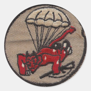 508th PIR Wut vom Himmel Runder Aufkleber