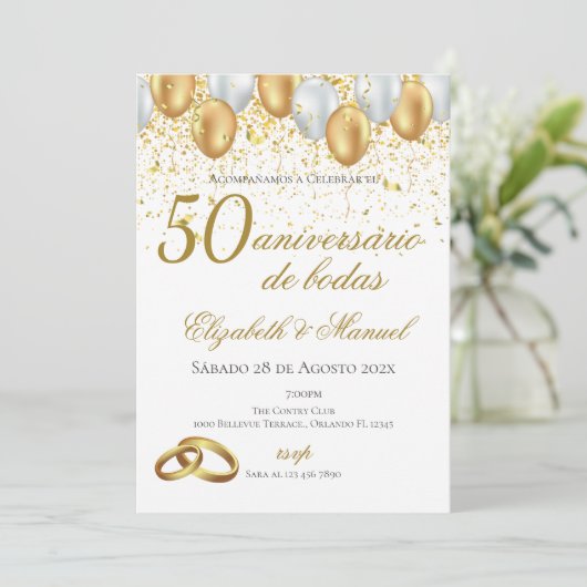50.ª invitación einladung (Stehend Vorderseite)