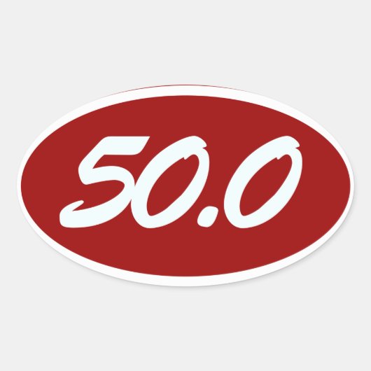 50.0 OVALER AUFKLEBER (Vorderseite)