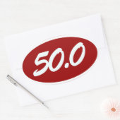 50.0 OVALER AUFKLEBER (Umschlag)