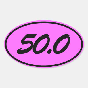 50.0 OVALER AUFKLEBER