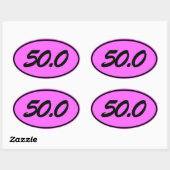 50.0 OVALER AUFKLEBER (Blatt)