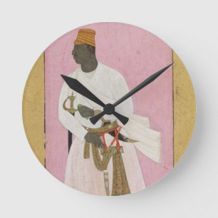 50.14/8 Porträt von Malik Bernstein, Runde Wanduhr