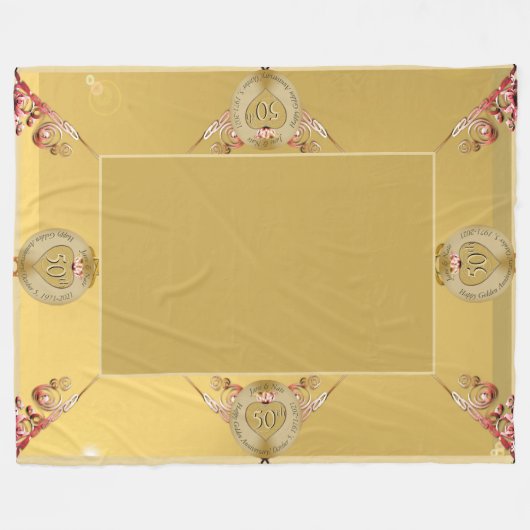 50./1. Golden Ochre Fleece Blanket (Vorderseite (Horizontal))