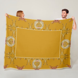 50./1. Golden Ochre Fleece Blanket