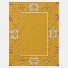 50./1. Golden Ochre Fleece Blanket