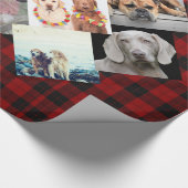 50. 40. 60. FOTO Collage Buffalo Kariert benannt Geschenkpapier (Ecke)