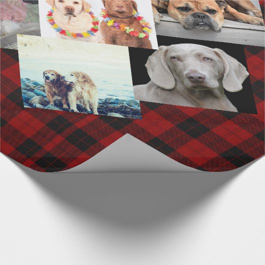 50. 40. 60. FOTO Collage Buffalo Kariert benannt Geschenkpapier (Ecke)