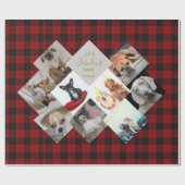 50. 40. 60. FOTO Collage Buffalo Kariert benannt Geschenkpapier (Flach)