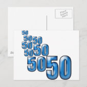 50 50 50 POSTKARTE (Vorne/Hinten)