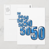50 50 50 POSTKARTE (Vorne/Hinten)