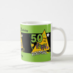 50 50. Geburtstag des Jährig-Party-Tier-  Kaffeetasse