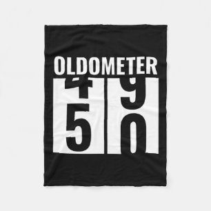 50. 50 Geburtstag Funny Gift Men Women Oldometer 4 Fleecedecke