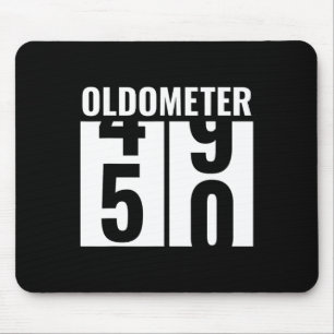 50. 50 Geburtstag Funny Gift Men Women Oldometer 4 Mousepad