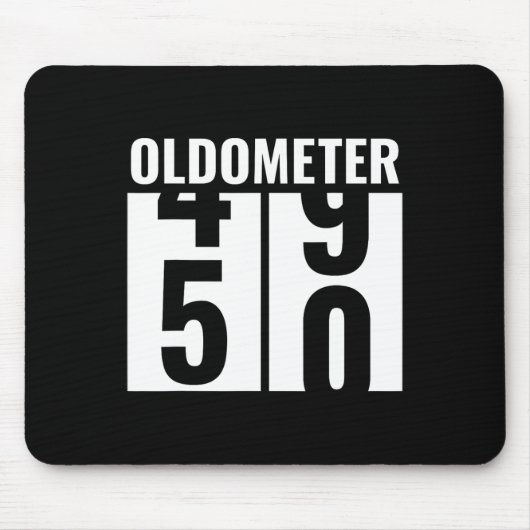 50. 50 Geburtstag Funny Gift Men Women Oldometer 4 Mousepad (Vorne)