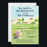 50. 50. Geburtstagsparty Foto Golf Einladung<br><div class="desc">Diese festliche und farbenfrohe 50. Geburtstagsfeier lädt zum Golfen ein. Es verfügt über einen Golfplatz mit Golfklubs auf einem Golfplatz, viel zu personalisieren, um für Ihre eigene Veranstaltung und ein Foto geeignet zu machen. Wir haben alle Zutaten, um es zu einem besonderen Party zu machen - angefangen mit einer Party...</div>