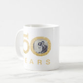 50. 50 Jahre Gold Wedding Anniversary Custom Kaffeetasse (Vorderseite Links)
