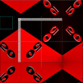 50/50 Rot/Schwarz Stoff (Kachel)