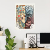 50/50 TATTOO ART-Bericht Poster (Heimbüro)