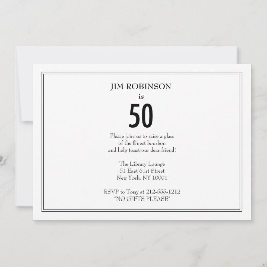 50, 50 und mehr 50! einladung (Rückseite)