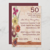 50. - 59. Geburtstags-Party Einladungen (Vorne/Hinten)