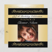 50.-59. Geburtstagsparty Einladungen mit Foto (Vorne/Hinten)