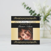 50.-59. Geburtstagsparty Einladungen mit Foto (Stehend Vorderseite)