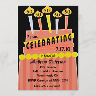 50. - 59. Geburtstagsparty Personalisierte Einladu Einladung