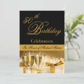 50.-59. Geburtstagsparty Personalisierte Einladung (Stehend Vorderseite)