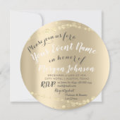 50. 60. 70. Geburtstag Confetti Gold Einladung (Vorderseite)