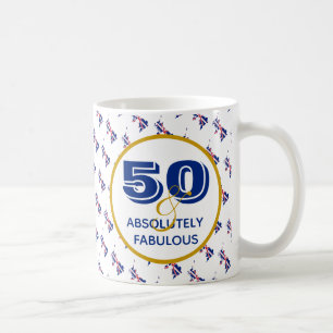 50 & absolut fabelhaft GROSSBRITANNIEN Geburtstag Kaffeetasse