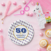 50 & Absolut fabelhafte GROSSBRITANNIEN Feier Pappteller (Party)
